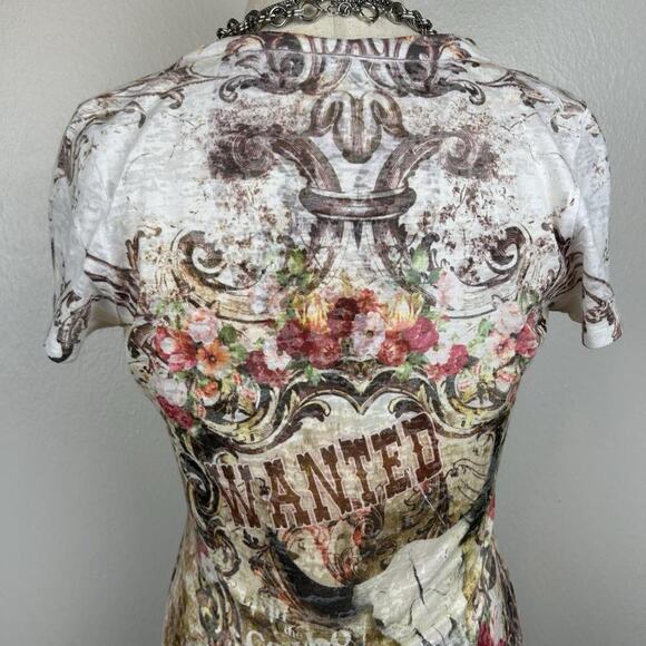 Vintage Y2K Maurice’s Western Grunge Women’s T Shirt Size S All Over Print - Picture 5 of 8